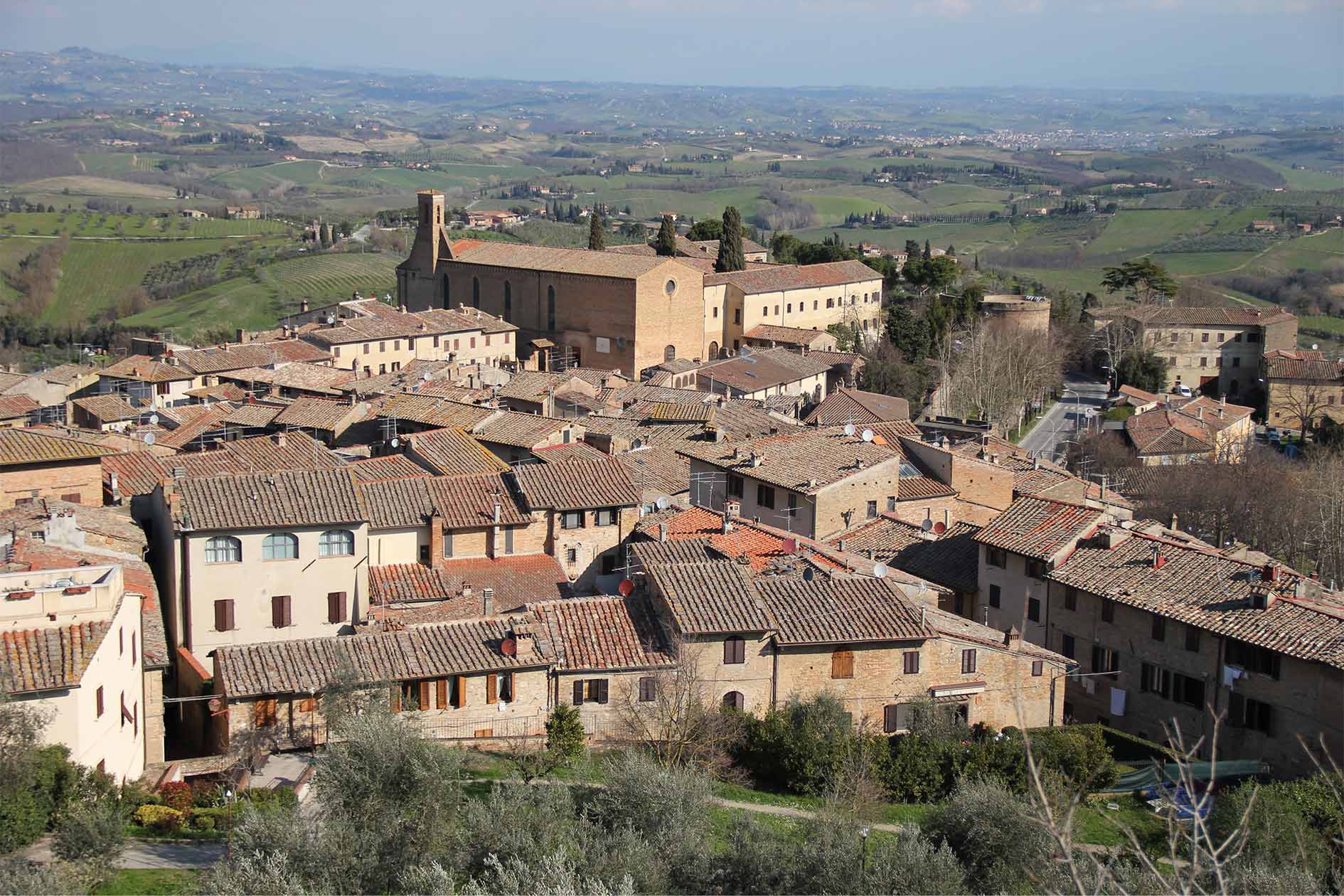 Beautiful surrounding views in San Gimignano