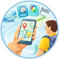 Easy-to-use itinerary — with direct navigation links